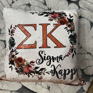 Sigma Kappa reversible sequined pillow